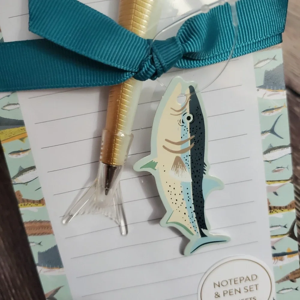 Dad Gift Fish Notepad & Fish Pen Set 100 Sheets 